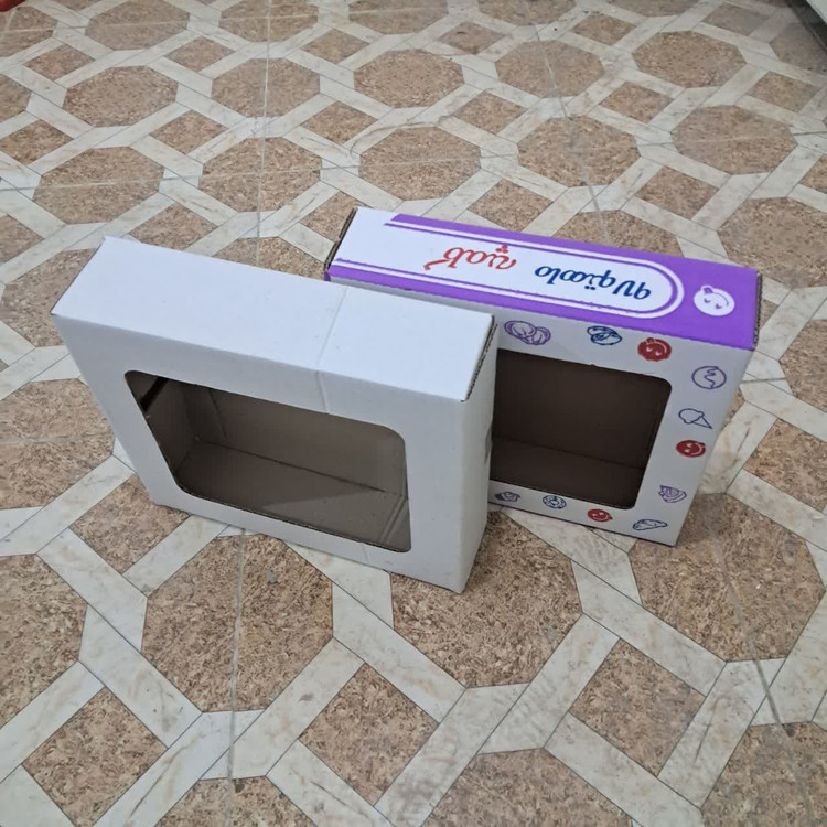 جعبه ویترین دار کارتن کیک کارتن باقلوا